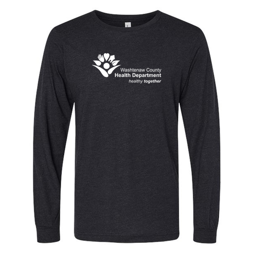 Bella+Canvas Unisex Long Sleeve Tee -- Black Heather Triblend