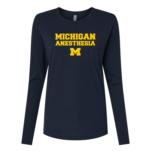 Next Level Women's Cotton Relaxed Long Sleeve T-Shirt -- Midnight Navy