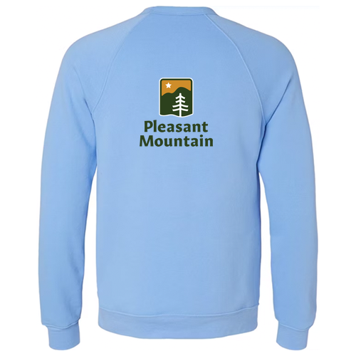 Pleasant Mountain Logo 2 Full color -- Crewneck Sweatshirt Carolina Blue