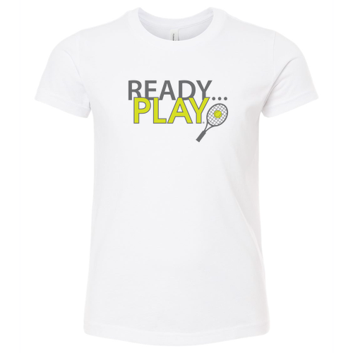 Bella Canvas Youth Heather CVC Short Sleeve Tee -- Solid White Blend