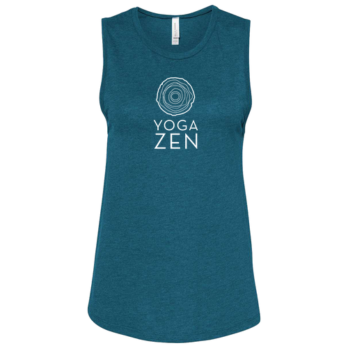 Bella Canvas Ladies Jersey Muscle Tank -- Heather Deep Teal