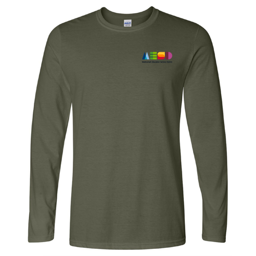 Gildan Softstyle Longsleeve T Shirt -- Military Green