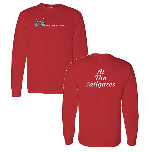 Gildan Heavy Cotton Longsleeve Basic T-Shirt -- Red