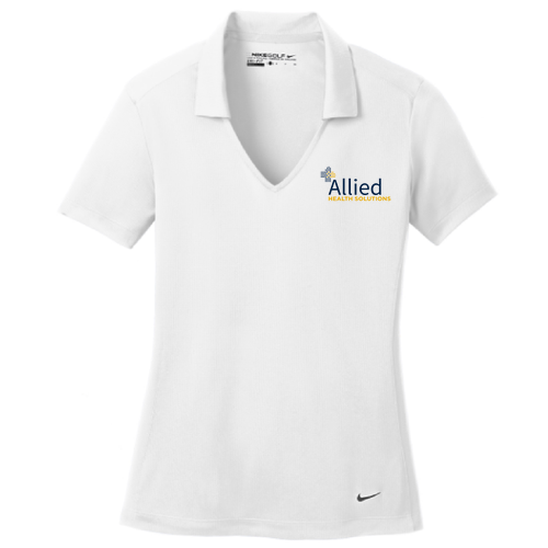Nike Golf Ladies Dri Fit Vertical Mesh Polo -- White
