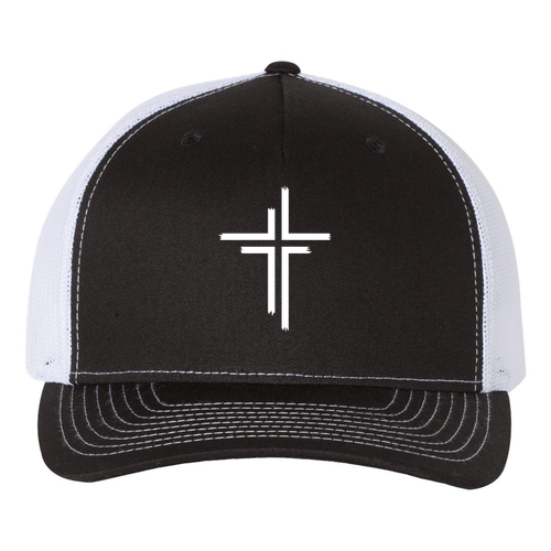 KGM Cross Logo Trucker Cap -- Black / White