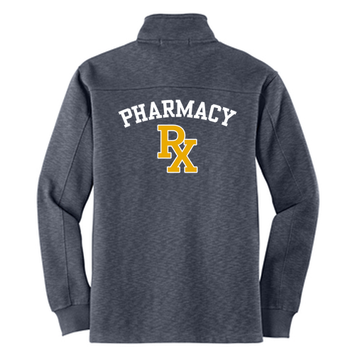 Port Authority Slub Fleece Quarter Zip Pullover -- Slate Grey