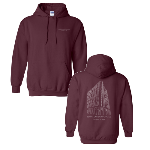 Corboy Law Center Hooded Sweatshirt -- Maroon