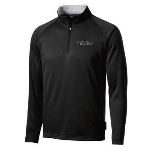 Sport Tek Sportwick Fleece Quarter Zip Pullover -- Black / Silver