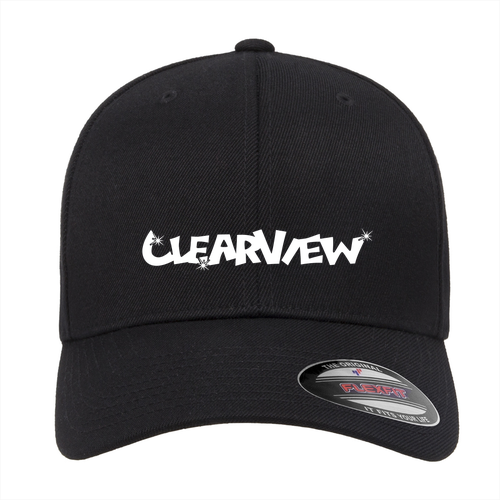 Yupoong Flexfit Mid-Profile Structured Wool Hat -- Black
