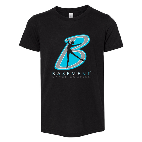Bella Canvas Youth Triblend Jersey Short Sleeve Tee -- Solid Black Blend