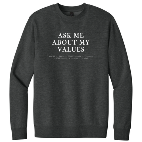 District V.I.T. Fleece Crew -- Heathered Charcoal