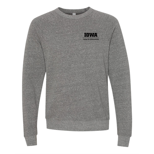 Embroidered UICA Bella Canvas Unisex Sponge Fleece Raglan Sweatshirt -- Deep Heather