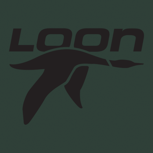 Loon Logo 1 Black Ink -- Short Sleeve Forest Green