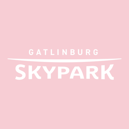 Gatlinburg Skypark Logo 2 White Ink -- Short Sleeve Light Pink