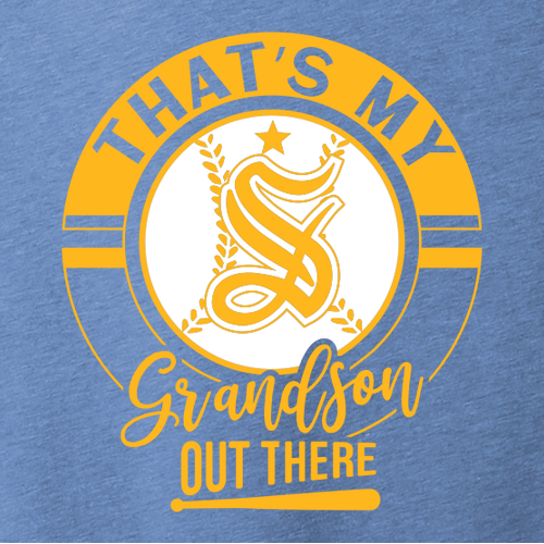 Bella Canvas Triblend Thats my Grandson Short Sleeve T-Shirt -- Blue Triblend