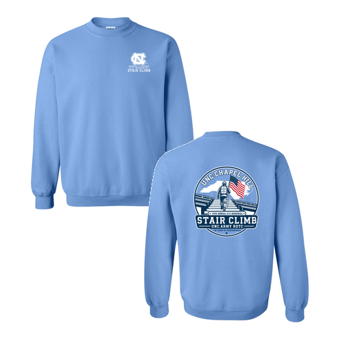 Gildan Heavy Blend Crew Neck Sweatshirt -- Carolina Blue -- Stair Climb