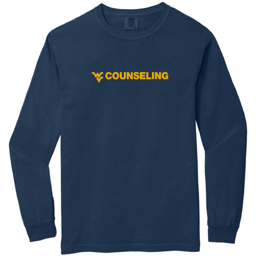 Comfort Colors Unisex Garment-Dyed Heavyweight Long Sleeve T-Shirt -- True Navy
