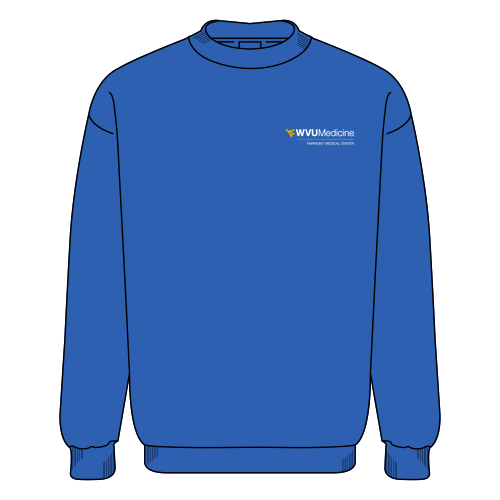 Screen Printed Port and Company Classic Crewneck Sweatshirt -- Royal