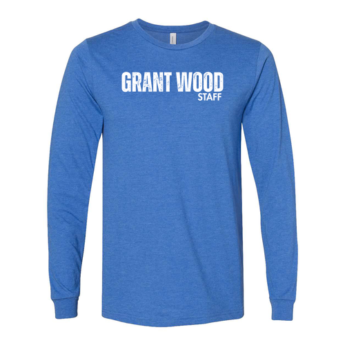 Bella+Canvas Unisex Heather Cvc Long Sleeve Tee- Heathers -- Heather True Royal