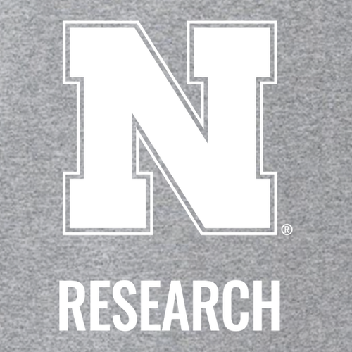 Printed Nebraska Research Women's Fleece Crewneck -- Heather Grey