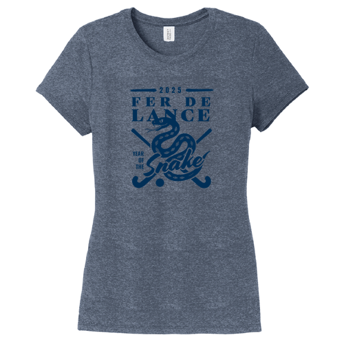 Ladies District Soft Fitted Perfect Tri Tee -- Navy Frost