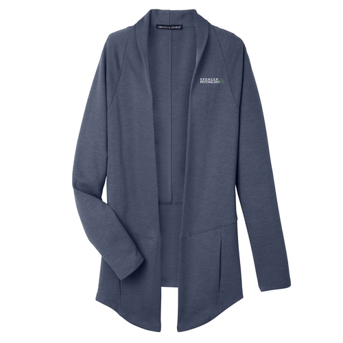 Devon & Jones Women's New Classics Charleston Cardigan -- Navy Melange