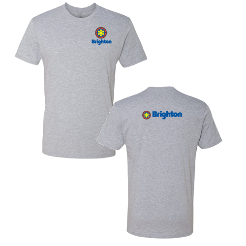 Brighton Logo 2 Full color -- Short Sleeve Heather Grey