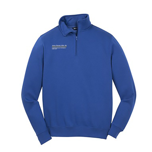 Sport Tek Quarter Zip Sweatshirt -- True Royal