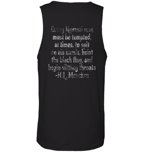 Next Level Apparel Cotton Muscle Tank -- Black front and back