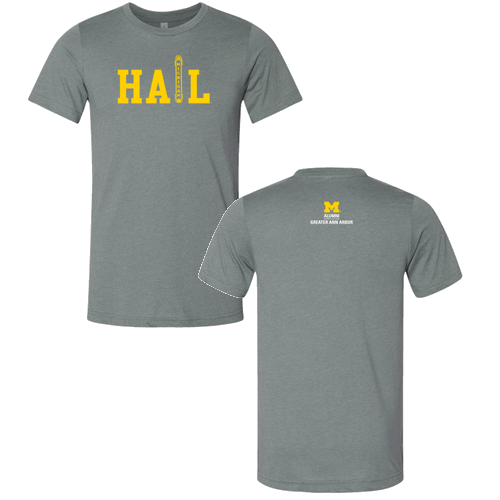 Bella Canvas Soft Fitted Heather CVC T-Shirt -- Heather Blue Storm, Theater Marquee