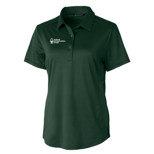 Cutter & Buck Prospect Textured Stretch Women's Short Sleeve Polo -- Hunter