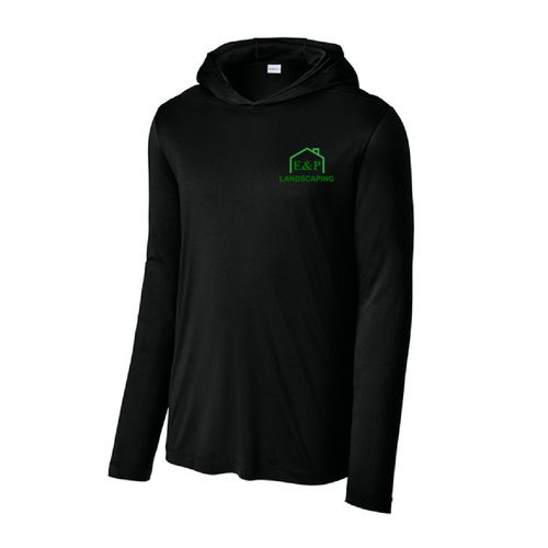 Sport-Tek Posi-UV Pro Long Sleeve Hoodie -- Black