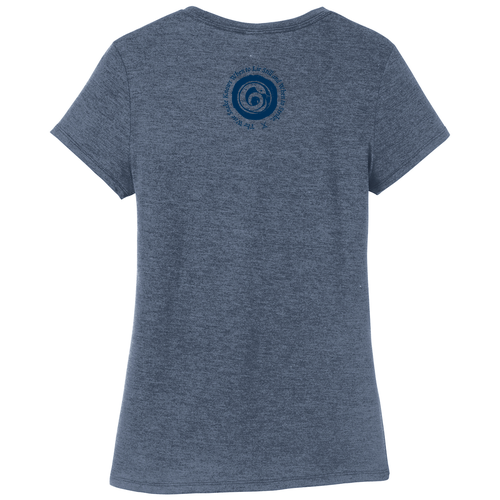 Ladies District Soft Fitted Perfect Tri Tee -- Navy Frost