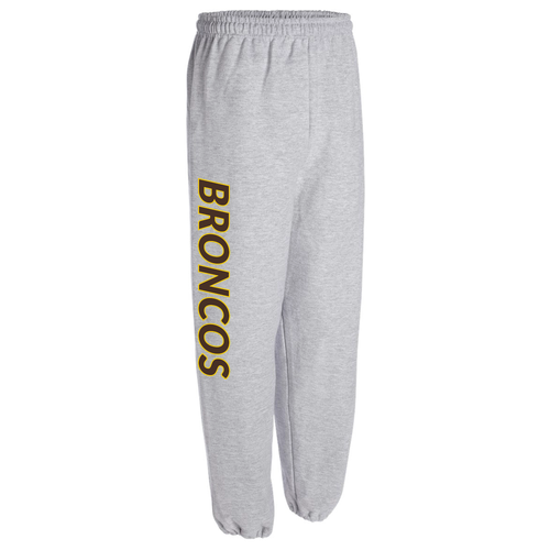 WMU SLHS Broncos Gildan Elastic Bottom Sweatpants -- Sport Grey