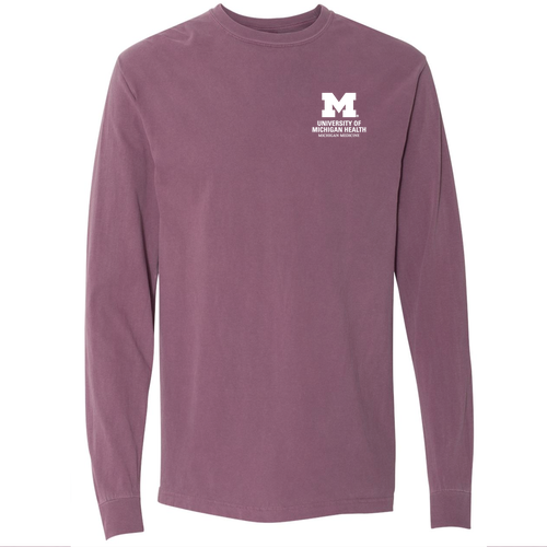 Mens/Unisex Comfort Colors Ringspun Long Sleeve Tee -- Berry