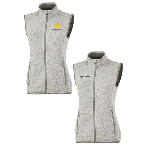 Ladies Charles River Pacific Heathered Vest -- Light Grey Heather