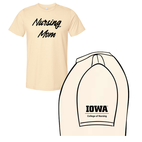 Nursing Mom Bella Canvas Unisex Heather CVC T-Shirt -- Heather Soft Cream