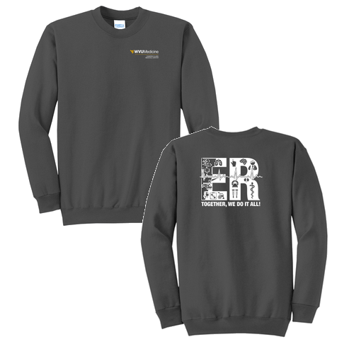 Port and Company Classic Crewneck Sweatshirt -- Charcoal