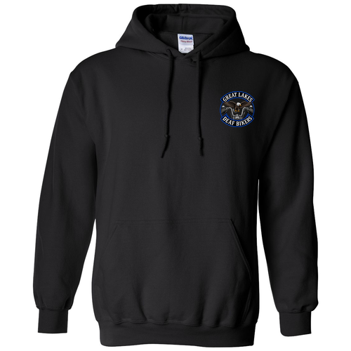 Great Lakes Deaf Bikers Black Hoodie