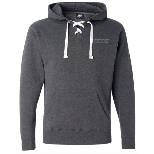 J America Sport Lace Hooded Sweatshirt -- Charcoal Heather