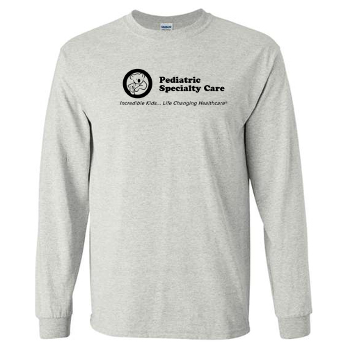 Gildan Ultra Cotton Longsleeve Basic T-Shirt -- Ash