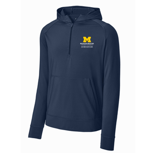 Mens/Unisex Sport-Tek Sport-Wick Stretch 1/2-Zip Hoodie -- True Navy