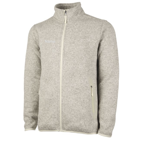Charles River Mens Heathered Fleece Jacket -- Oatmeal Heather