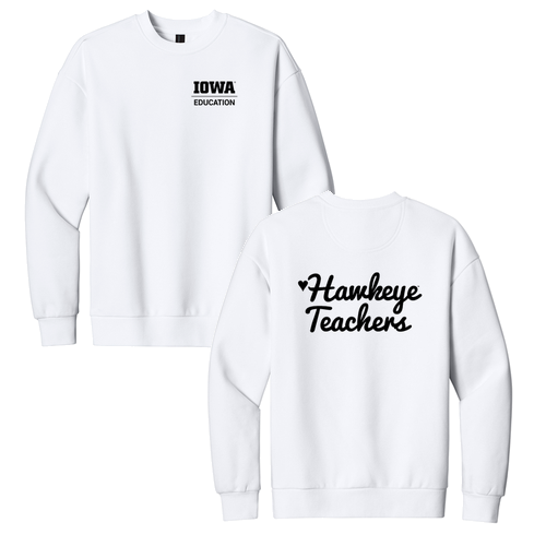 Hawkeye Teacher District V.I.T. Heavyweight Fleece Crew -- White