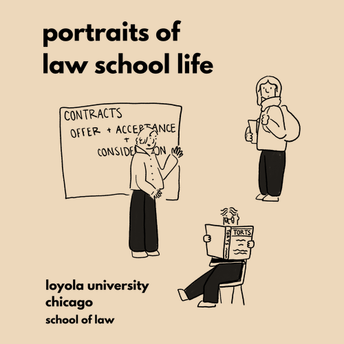 Portraits Of Law School Tote -- Natural / Red