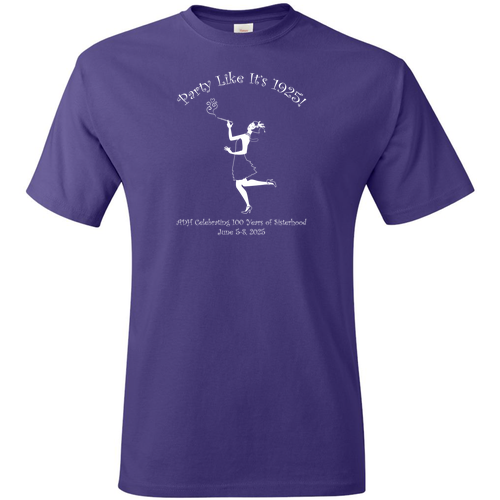 Dancing Ladies Hanes Authentic Short Sleeve T-Shirt -- Purple