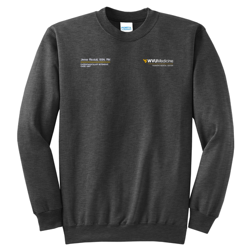 Port and Company Classic Crewneck Sweatshirt -- Dark Heather Grey
