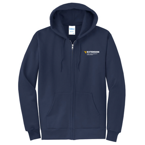 Port and Company Classic Full Zip Hooded Sweatshirt -- Navy