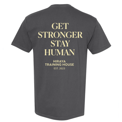 Get Stronger, Stay Human Tee -- Pepper
