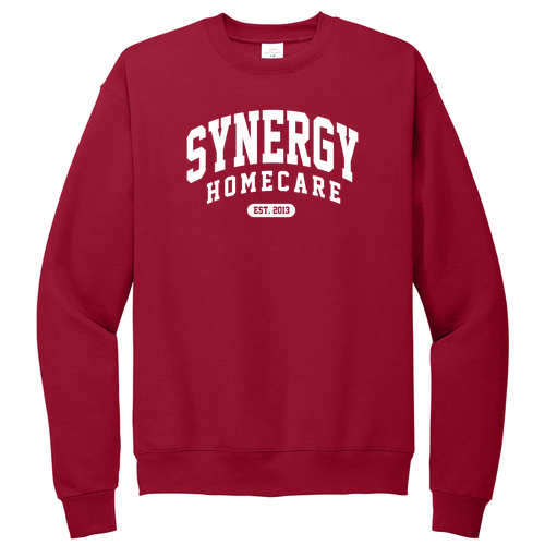 Hanes EcoSmart Crewneck Sweatshirt -- Deep Red